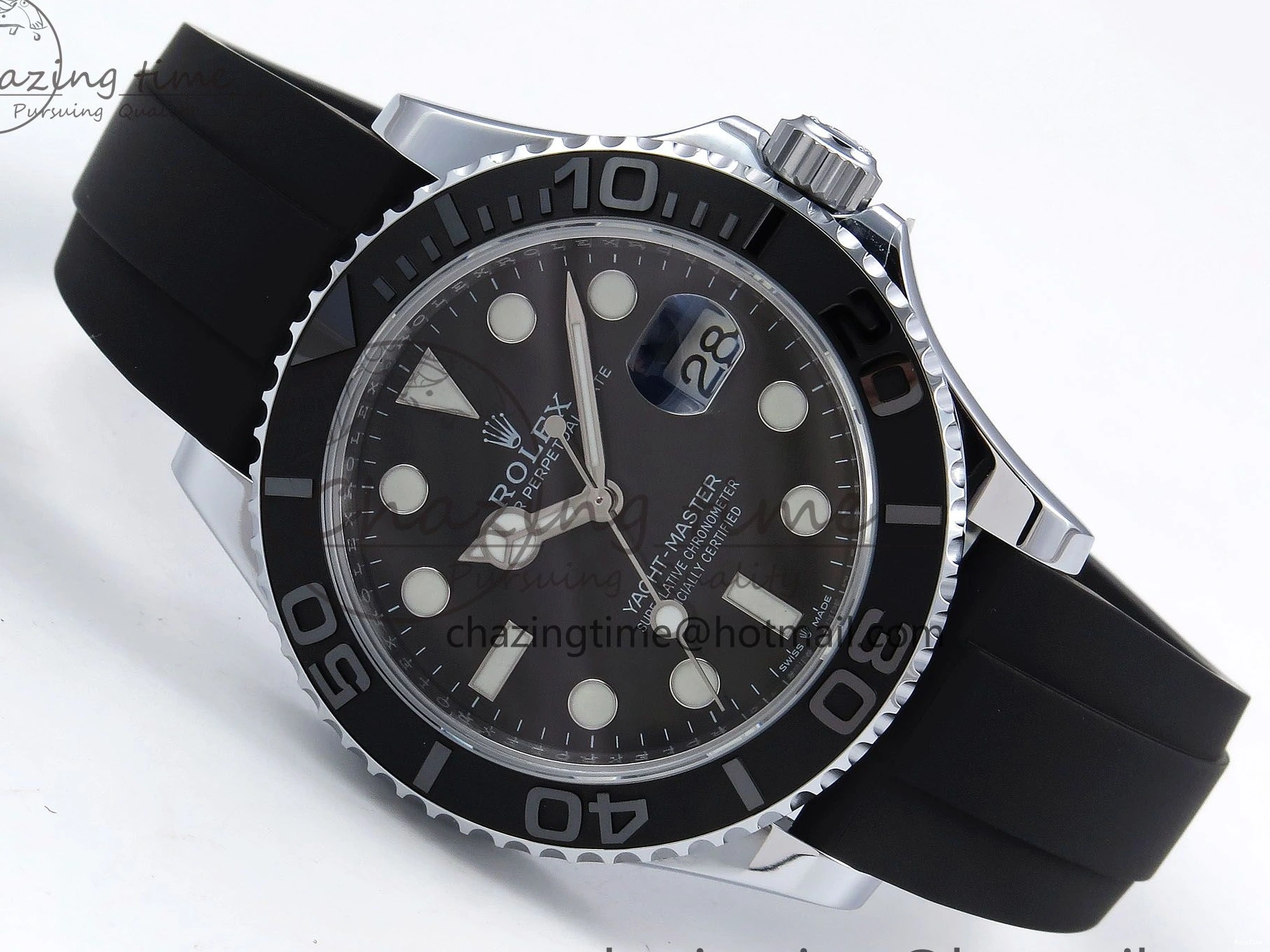 MiroTime 0308 Yacht-Master 226659 SuperF 1:1 Best Edition Black Dial on Oysterflex Strap VR Premium 1341